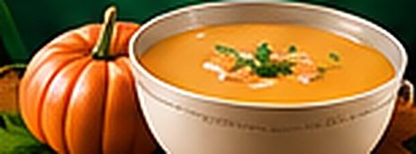 Soupe joumou with a pumpkin